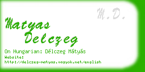 matyas delczeg business card
